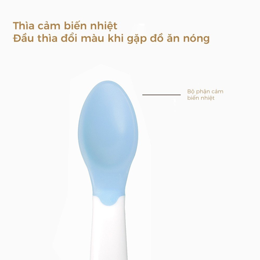 Thìa Ăn Dặm ROVCO RK-3717 Silicone Cảm Biến Nhiệt Chuyển Màu Cho Bé