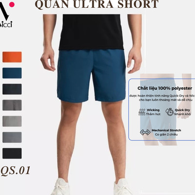 Quần short nam thể thao Vicci mát mẻ thoáng khí