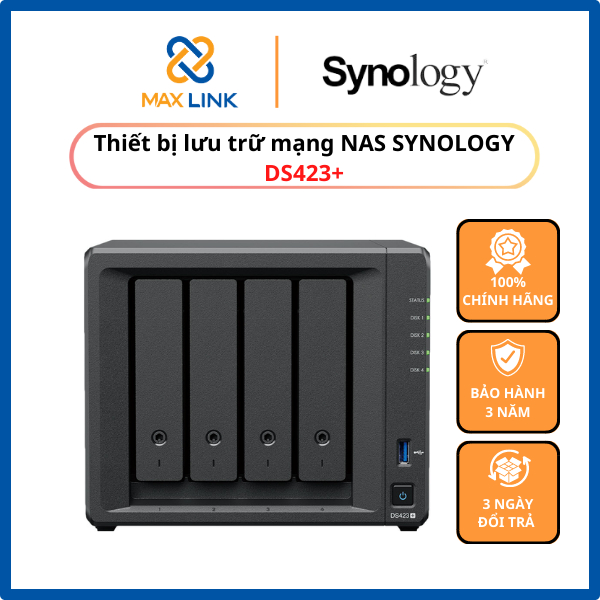 Thiết bị lưu trữ mạng NAS Synology DS423+ HÀNG CHÍNH HÃNG