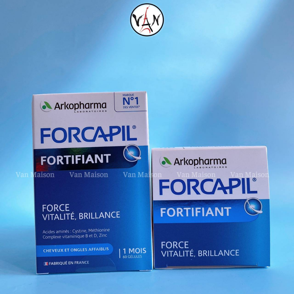 Viên uống hỗ trợ nuôi dưỡng tóc, ngăn ngừa rụng tóc arkopharma forcapil fortifiant 60 viên