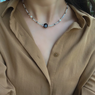 Dây Chuyền Pha Lê Unisex 8-Ball