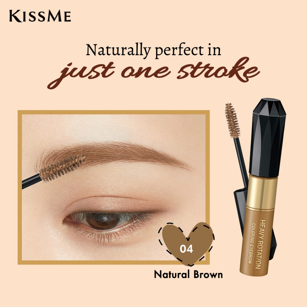 Mascara chân mày KISSME Heavy Rotation Coloring Eyebrow bồng bềnh như màu tóc 8g