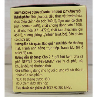 (hộp 45g) BỘT KEM PHA CÀ PHÊ, TRÀ NESTLE Coffee Mate