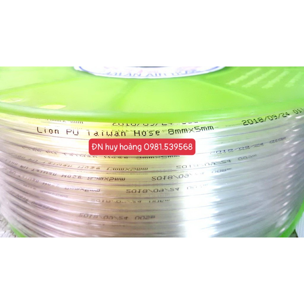 50M 8LI- DÂY HƠI PU KHÍ NÉN LION TRẮNG TRONG ỐNG 5*8MM