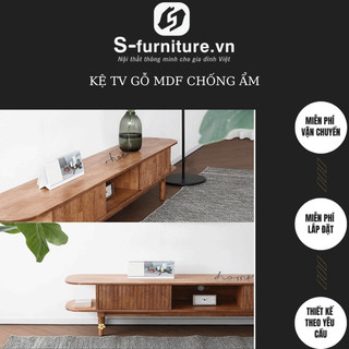 Kệ Tivi kích thước đa dạng màu sắc trắng sang trọng, Kệ tivi phòng khách hiện đại, tiện lợi S-FURNITURE KTV15
