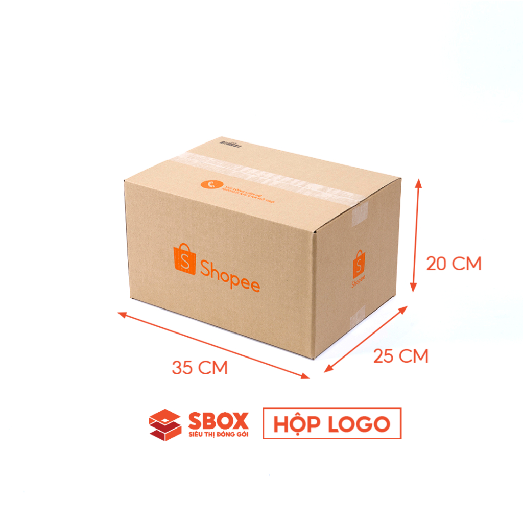 Hộp 35x25x20 - Combo 20 thùng đóng hàng - logo Shopee hoặc hộp trơn