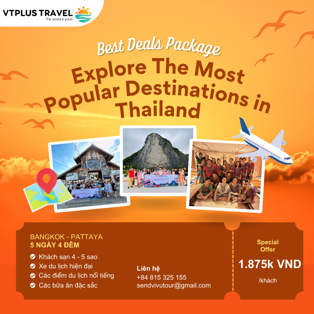 Gói Tour THÁI LAN trọn gói giá tốt | Best Deals Package THAILAND