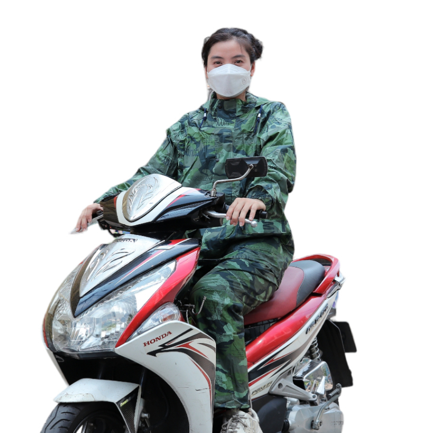 Áo Mưa BỘ LÍNH Vải Dù Cao Cấp Dành Cho Người Cao Trên 1M6 Đến 1M80 Cả Nam & Nữ AM11