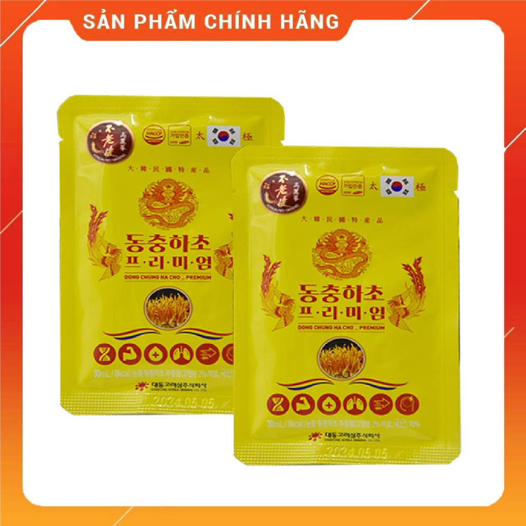 ✅  Nước Đông Trùng Hạ Thảo Daedong Cao Cấp Hỗ Trợ Thận Tráng Dương 60 Gói x 30ml