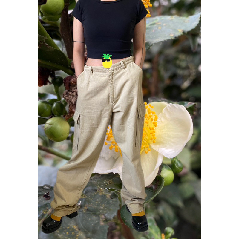 Quần cargo, quần kaki túi hộp secondhand  hàng Nhật unisex nam, nữ 02