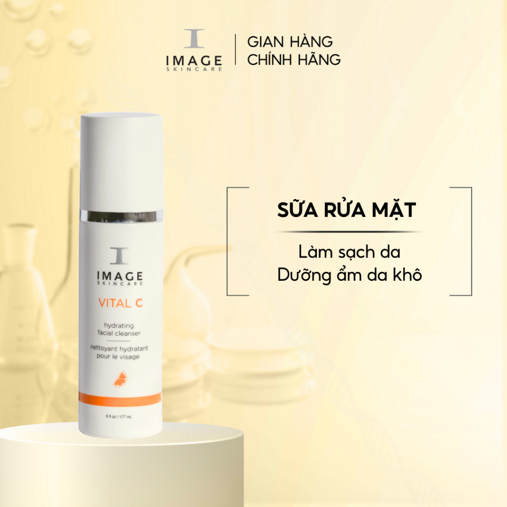 Sữa rửa mặt dưỡng ẩm phục hồi da Image Skincare Vital C Hydrating Facial Cleanser 177gr