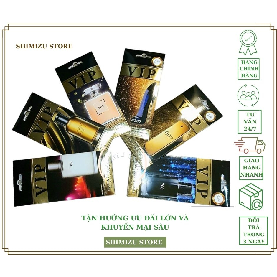 Tinh dầu treo xe ô tô, phòng và tủ quần áo dạng miếng khô Vip có dây treo nhập khẩu ❤️❤️❤️
