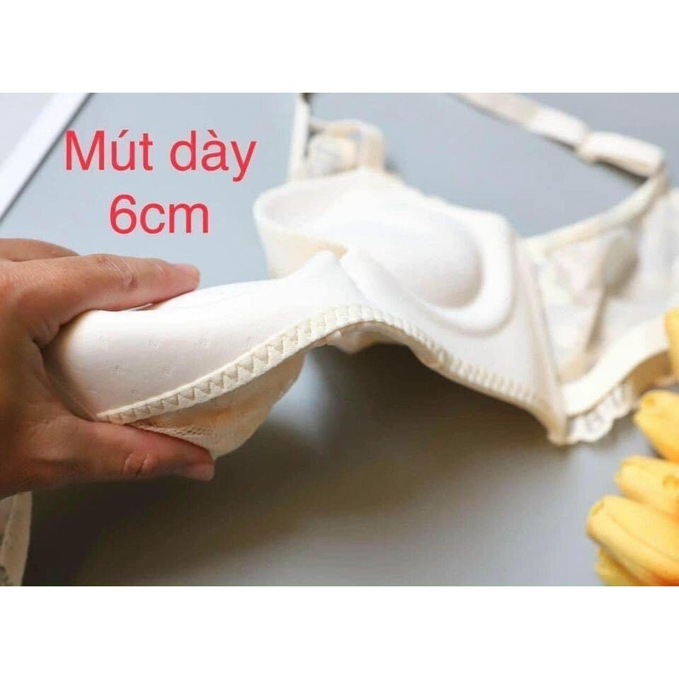 Áo ngực nâng ngực siêu nâng siêu đẩy không gọng tạo khe tự nhiên- Áo lót đệm dày mút hơi mềm mại bản lưng to