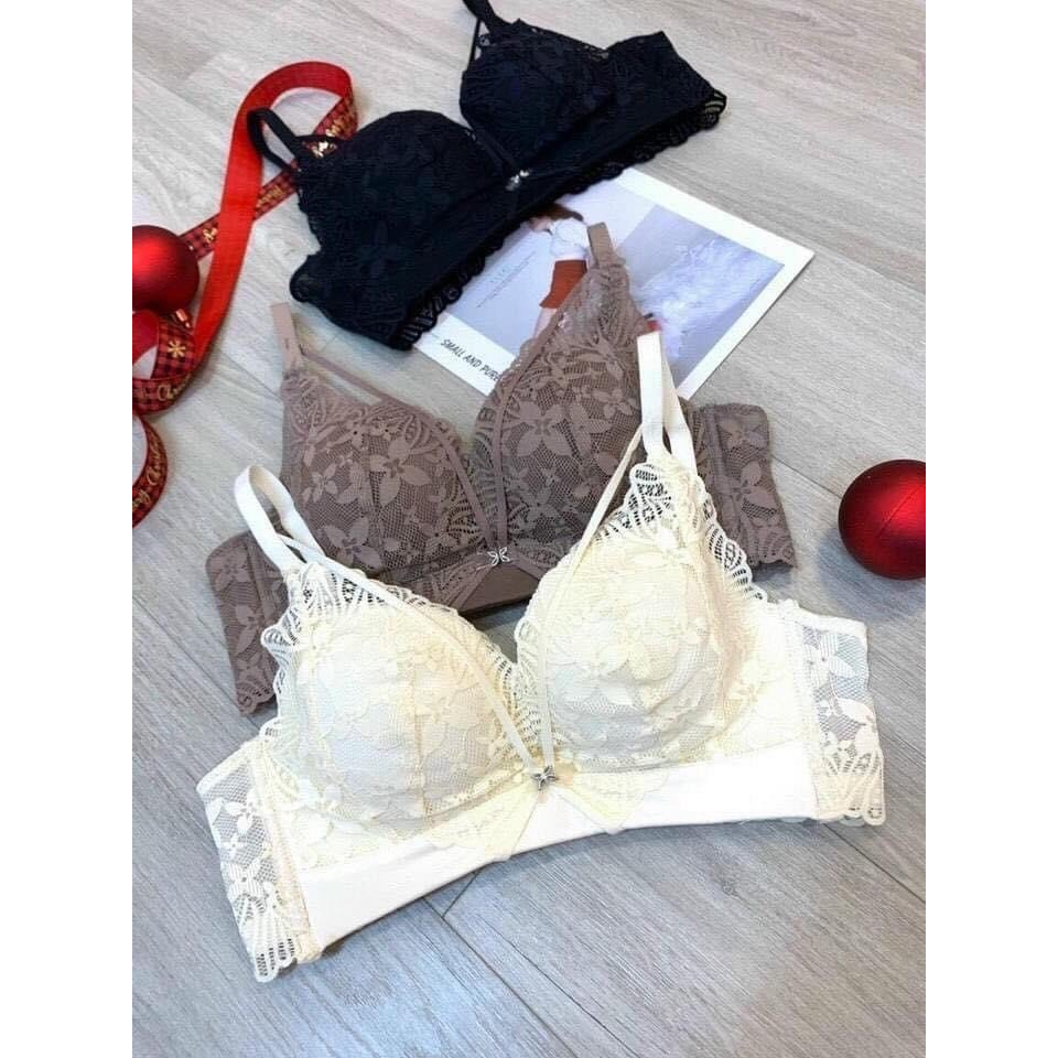 Áo ngực nâng ngực siêu nâng siêu đẩy không gọng tạo khe tự nhiên- Áo lót đệm dày mút hơi mềm mại bản lưng to