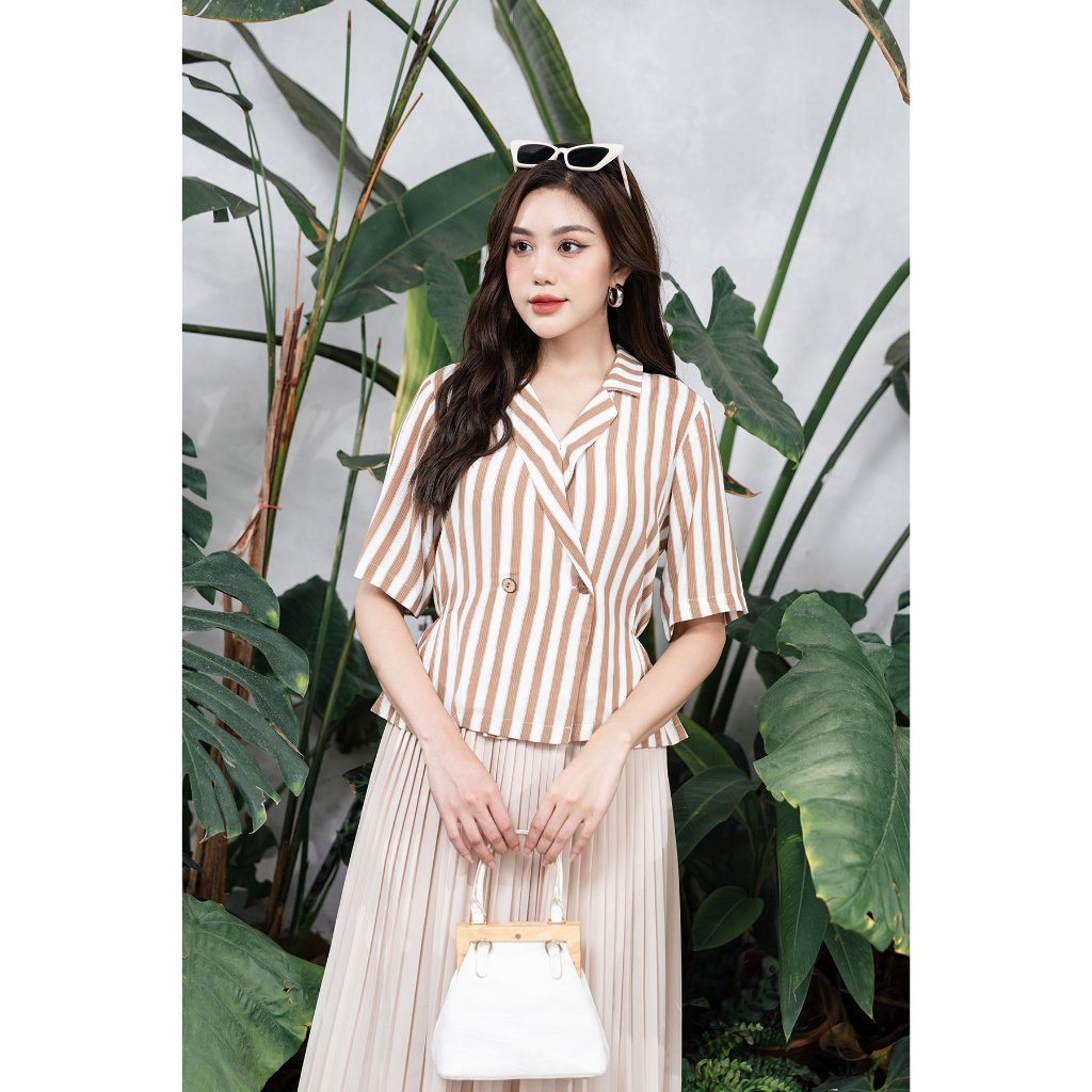 Áo �Sơ Mi Nữ Lamer Công Sở Chun Ôm Eo Nhiều Màu L61H21Q001