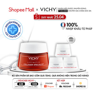 Bộ kem dưỡng giúp săn chắc,ngăn ngừa lão hóa Vichy LiftactivCollagenSpecialist