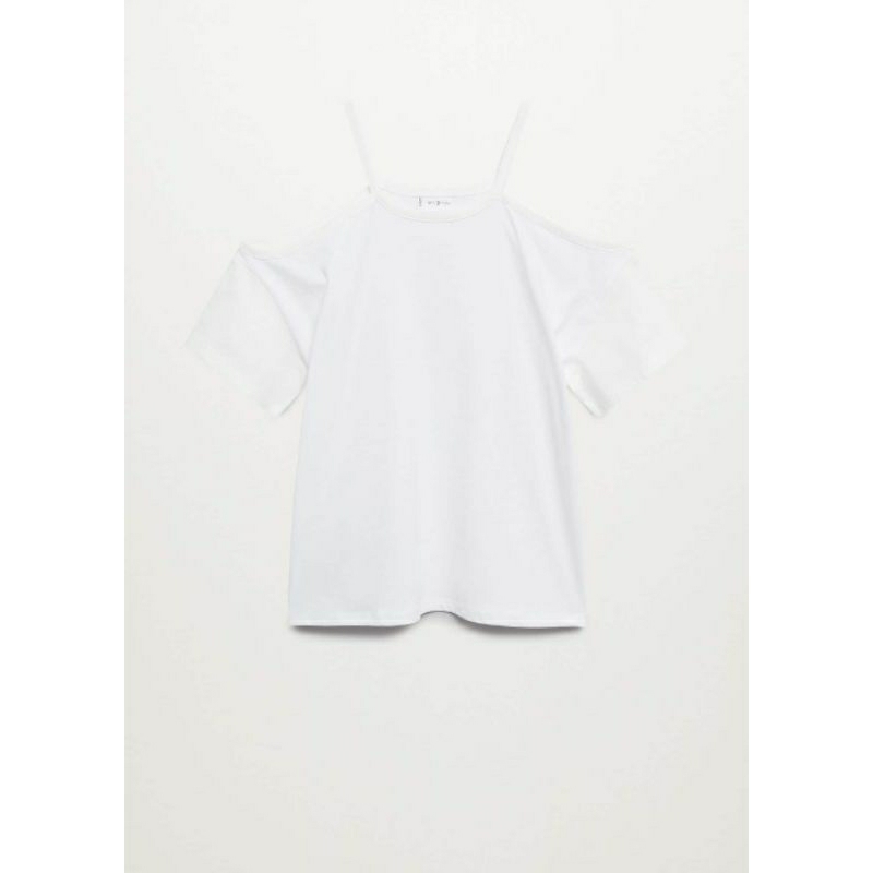 MANGO AUTHENTIC ( Có ảnh thật ) Áo thun kiểu MANGO màu trắng size S
