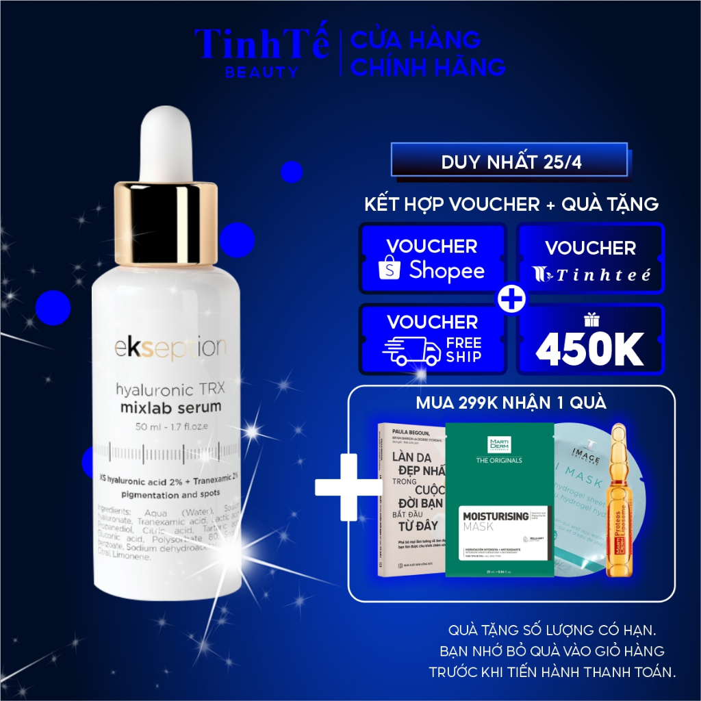 Serum làm sáng và đều màu da Ekseption Hyaluronic TRX 50ml