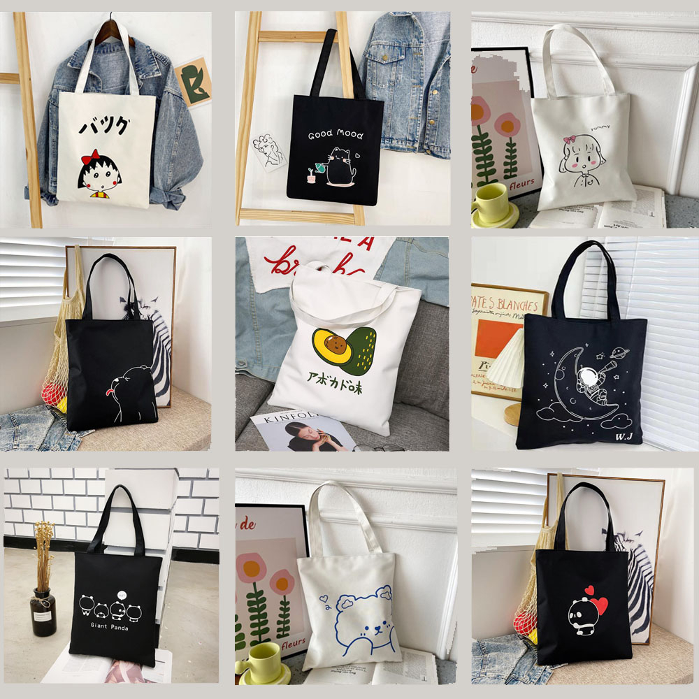 Túi tote vải túi vải canvas giá rẻ totebag đi học có khóa kéo đeo vai Totte.Store