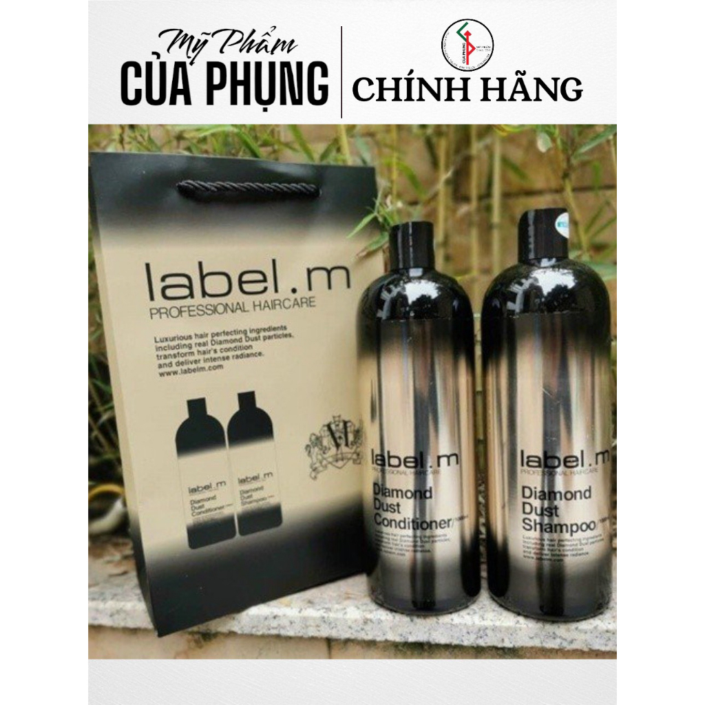 Cặp gội xả bột kim cương mềm mượt không gây nặng tóc Label M 100mlx2