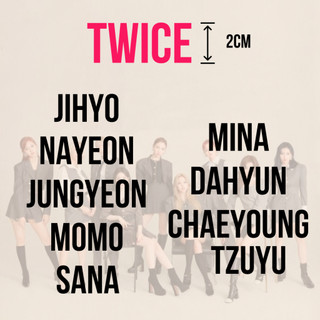 Twice | 2cm | holo sticker tên idol k-pop dán lightstick
