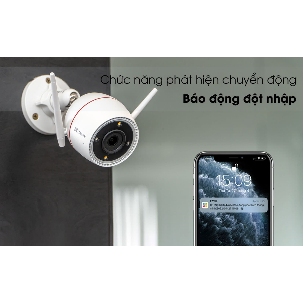 Camera Wifi Ngoài Trời Ezviz C3TN 3M 2k Siêu Nét Có Màu Ban Đêm - HKT STORE