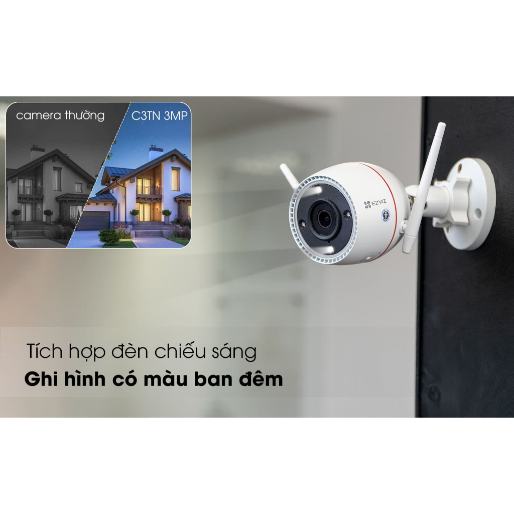 Camera Wifi Ngoài Trời Ezviz C3TN 3M 2k Siêu Nét Có Màu Ban Đêm - HKT STORE