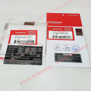 Tem thông số dán yếm khóa vario 2015-2021 zin honda indo