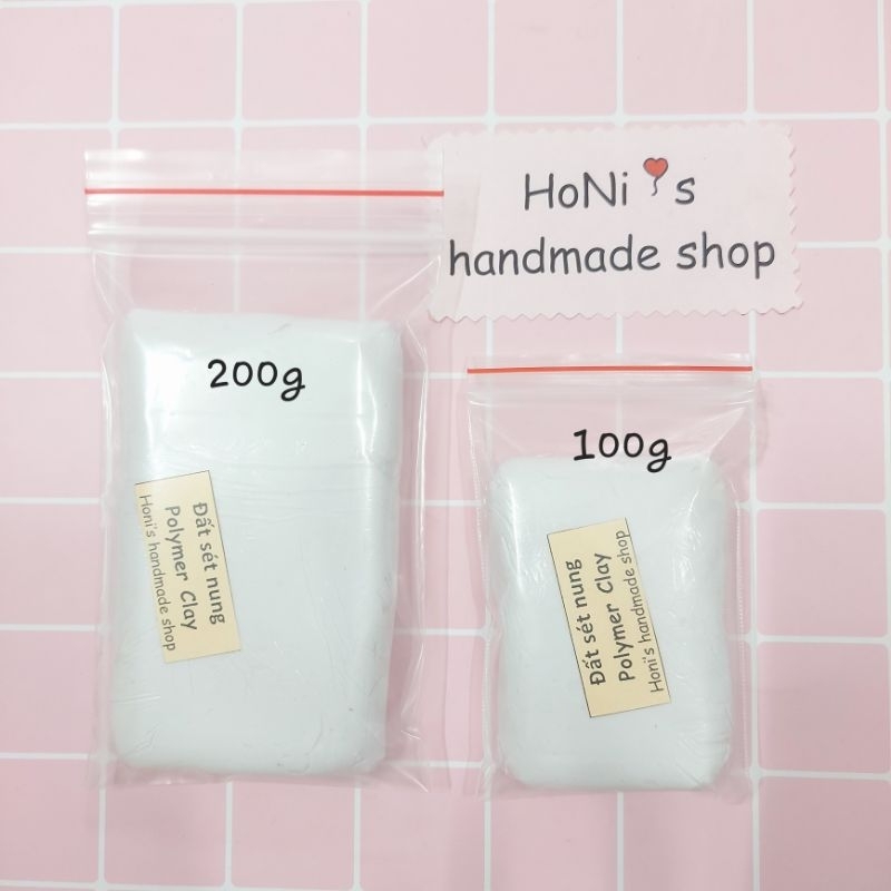 Đất Sét Nung Polymer Clay 500g Trắng, Da