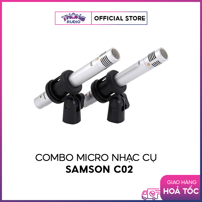 Micro thu âm nhạc cụ Samson C02  - Bảo hành 12 tháng