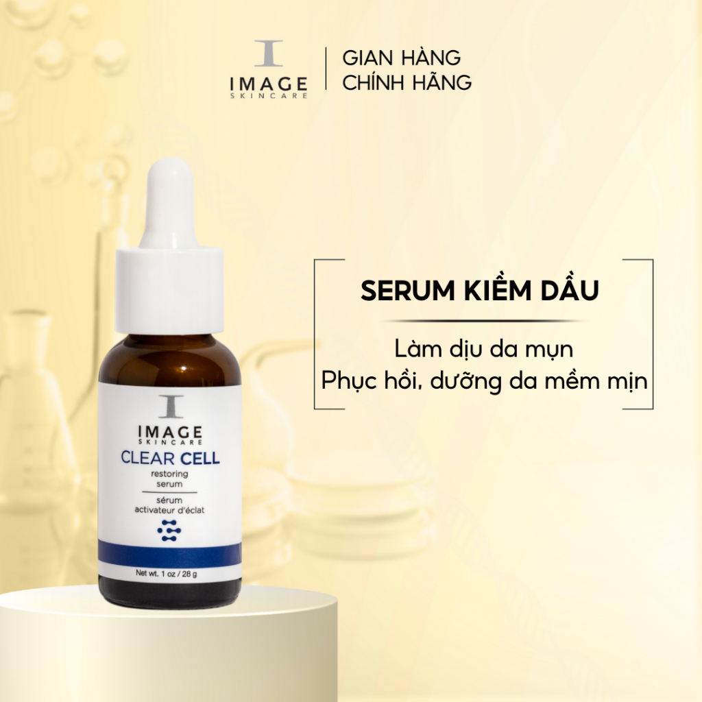 Serum Giảm Dầu Nhờn, Ngăn Ngừa Vi Khuẩn Gây Mụn IMAGE Skincare CLEAR CELL Restoring Serum Oil Free 28g