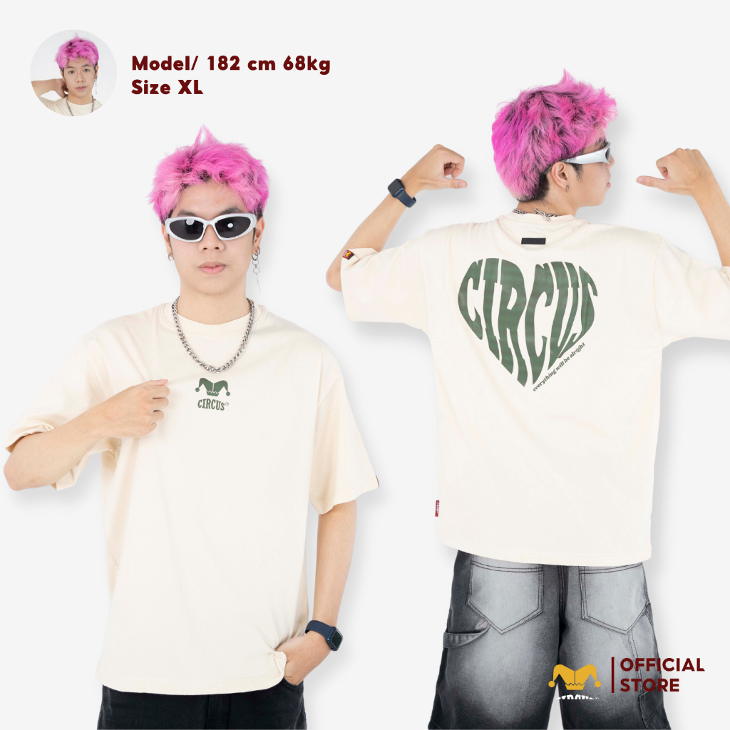 Áo thun unisex oversize Local Brand Circus 100% Cotton - Mã Basic B05