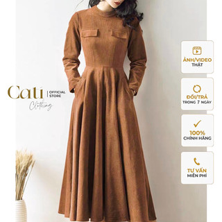 Đầm tăm nhung 2 màu suất sắc A0224