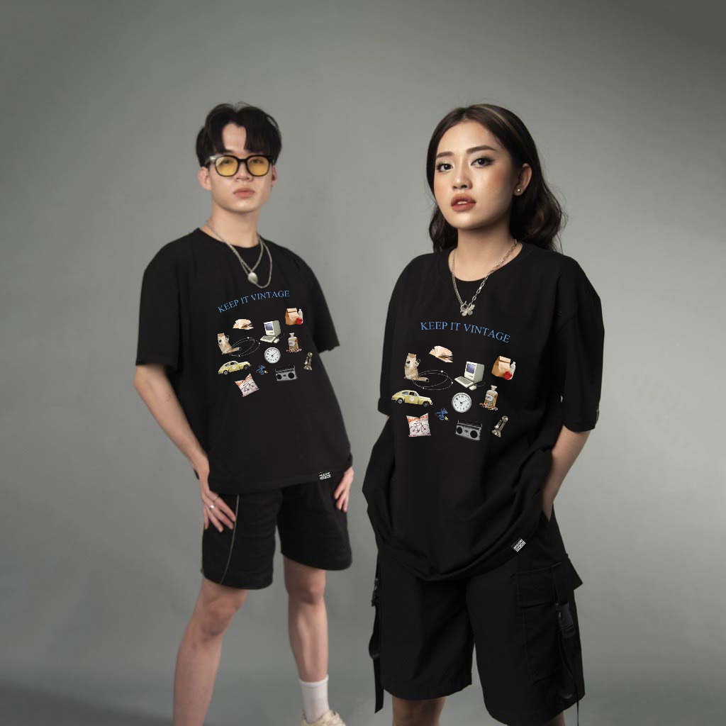 Áo Thun Form Rộng Tay Lỡ Unisex phông Nam Nữ CAT AND TULIP Local Brand Chính Hãng Midori M Studio | BigBuy360 - bigbuy360.vn