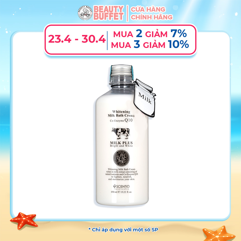 Sữa tắm dưỡng trắng và trẻ hoá da Scentio Milk Plus 450ml