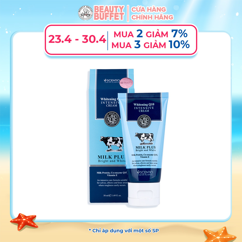 Kem dưỡng da chuyên sâu vùng khuỷu tay, đầu gối, gót chân Thái Lan Scentio Milk Plus 50ml