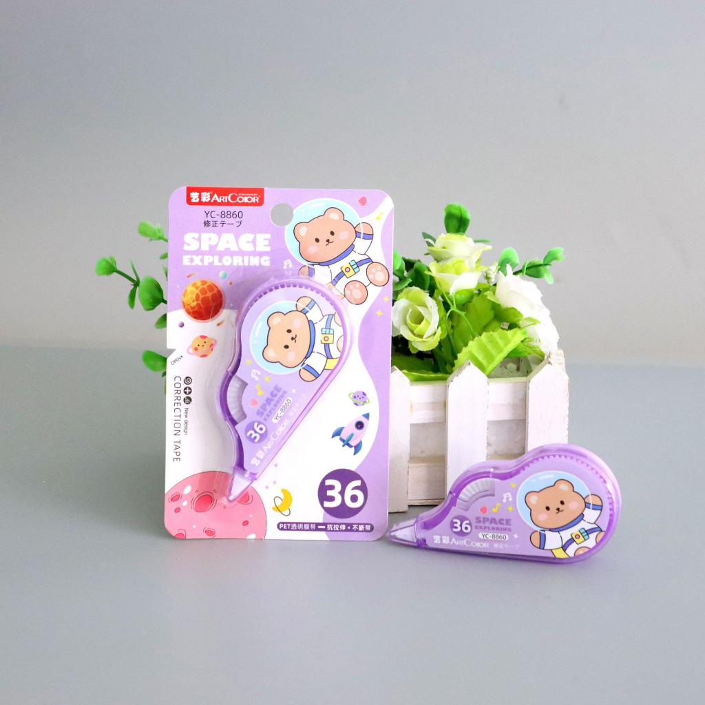 Băng Kéo Xóa Băng Trắng Xóa Bút Bi Hình Cute 8m QueenLee Store