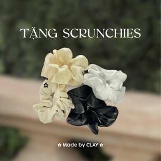 QUÀ TẶNG SCRUNCHIES Dây buộc tóc màu ngẫu nhiên Clay Clothing