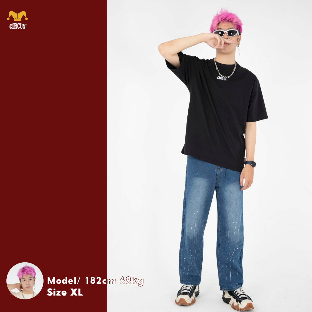 Áo thun unisex oversize Local Brand Circus Signature 2023 100% Cotton - Mã Basic B08