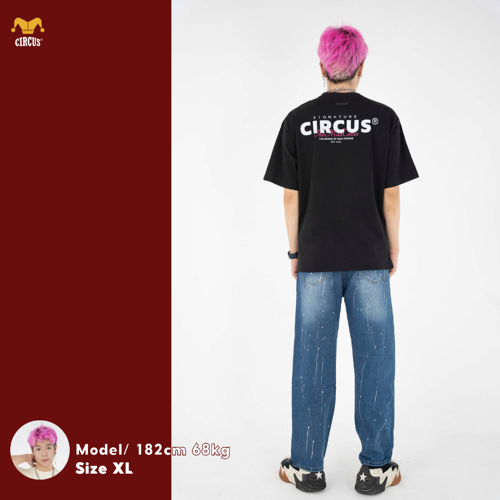 Áo thun unisex oversize Local Brand Circus Signature 2023 100% Cotton - Mã Basic B08