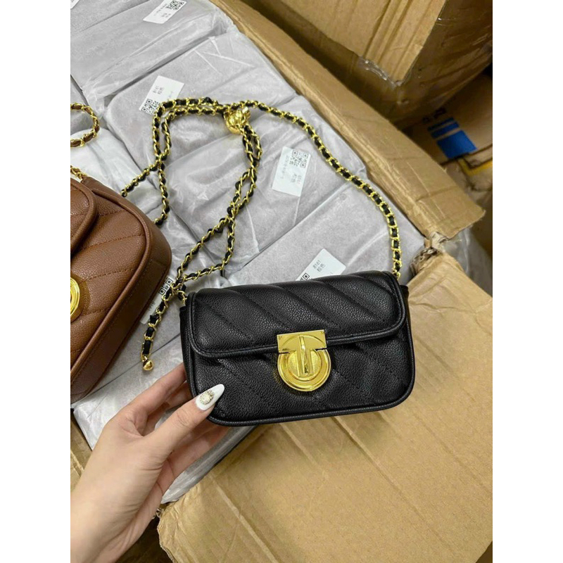 Túi xách đeo chéo khoá chuộn thời trang nữ hàng QC phiên bản 2023