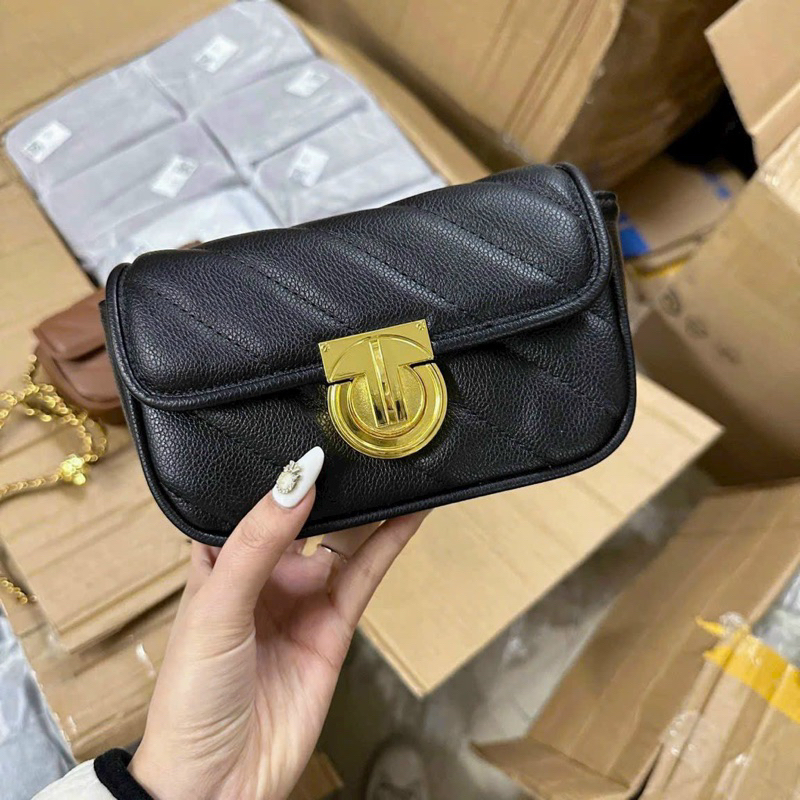 Túi xách đeo chéo khoá chuộn thời trang nữ hàng QC phiên bản 2023