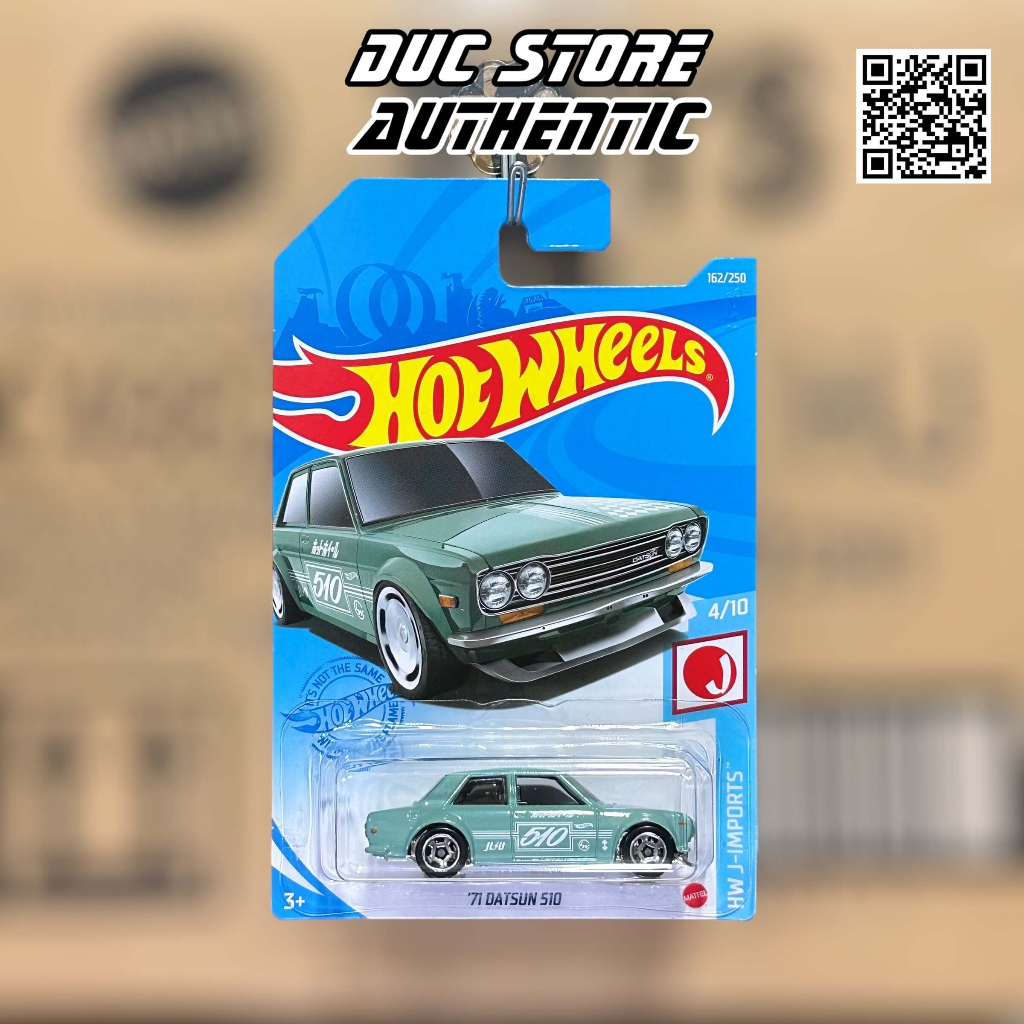 ducstore.vn Xe mô hình GTB02 Hot Wheels 71 Datsun 510 - Seafoam Green