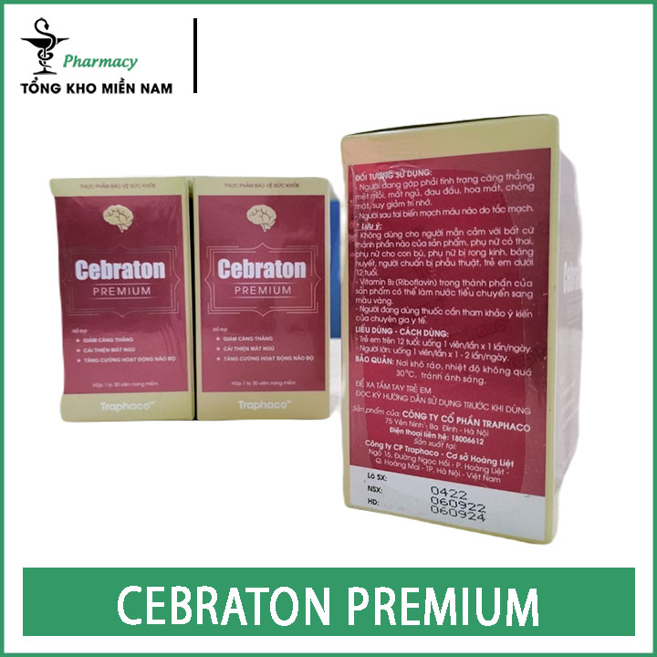 Cebraton Premium 30v bổ sung dưỡng chất cho hoạt động của não bộ - Tổng Kho Miền Nam
