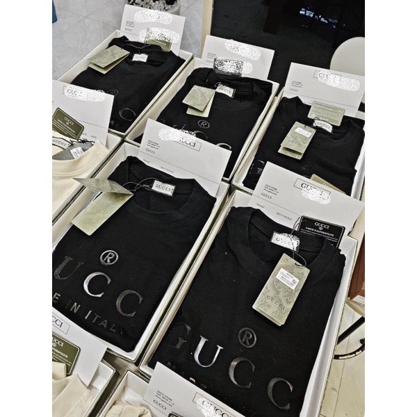 Áo Thun Nam Nữ Gucci Cao Cấp Chất Liệu Cotton Thấm Hút Mồ Hôi Mềm Mịn Mát | BigBuy360 - bigbuy360.vn