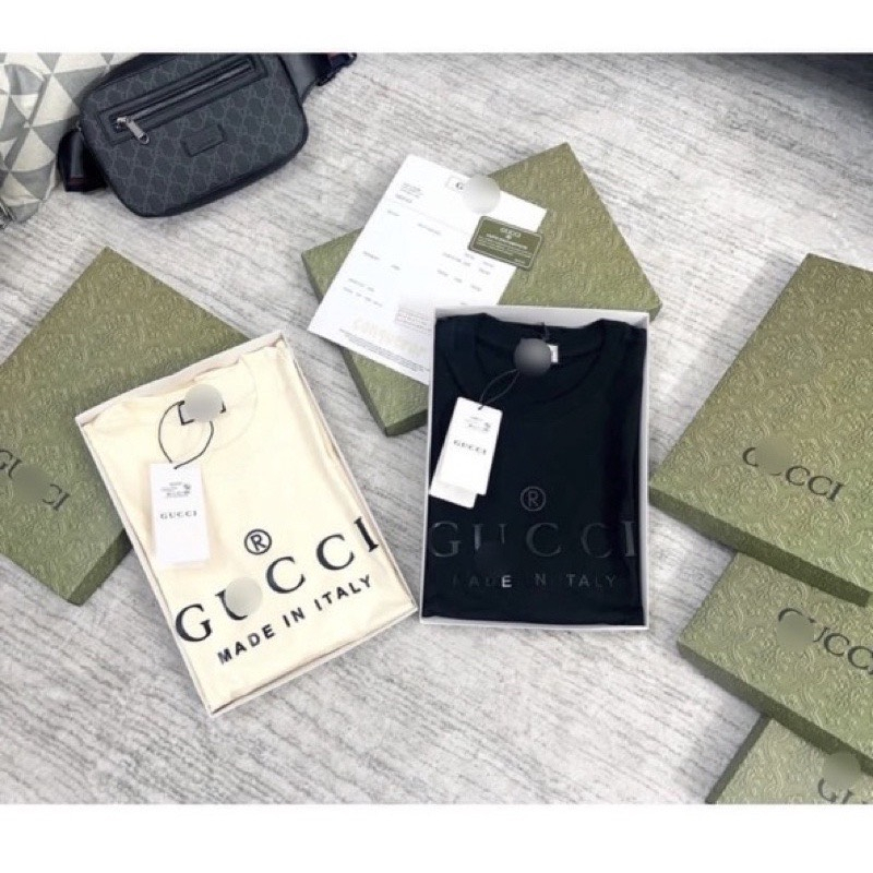 Áo Thun Nam Nữ Gucci Cao Cấp Chất Liệu Cotton Thấm Hút Mồ Hôi Mềm Mịn Mát