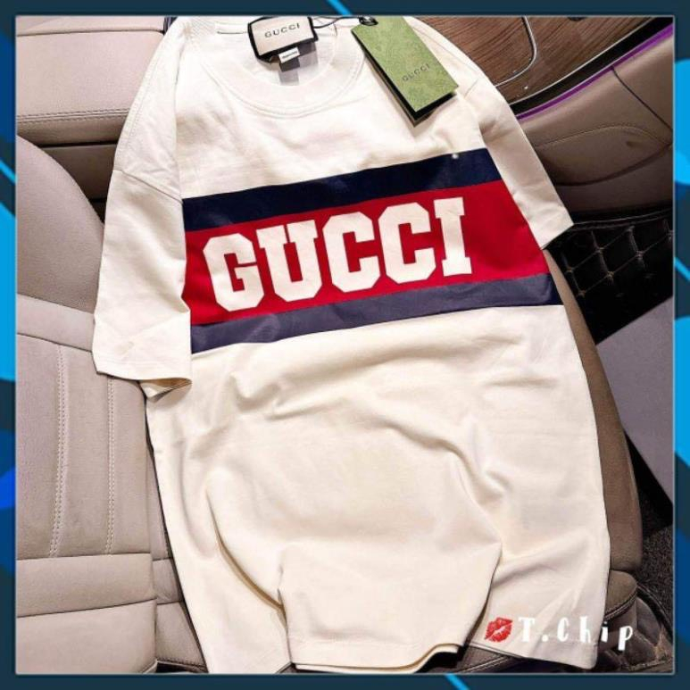 Áo Thun Gucci Phối Kẻ Ngang Đỏ Đen Chất Vải Cotton 100% | BigBuy360 - bigbuy360.vn