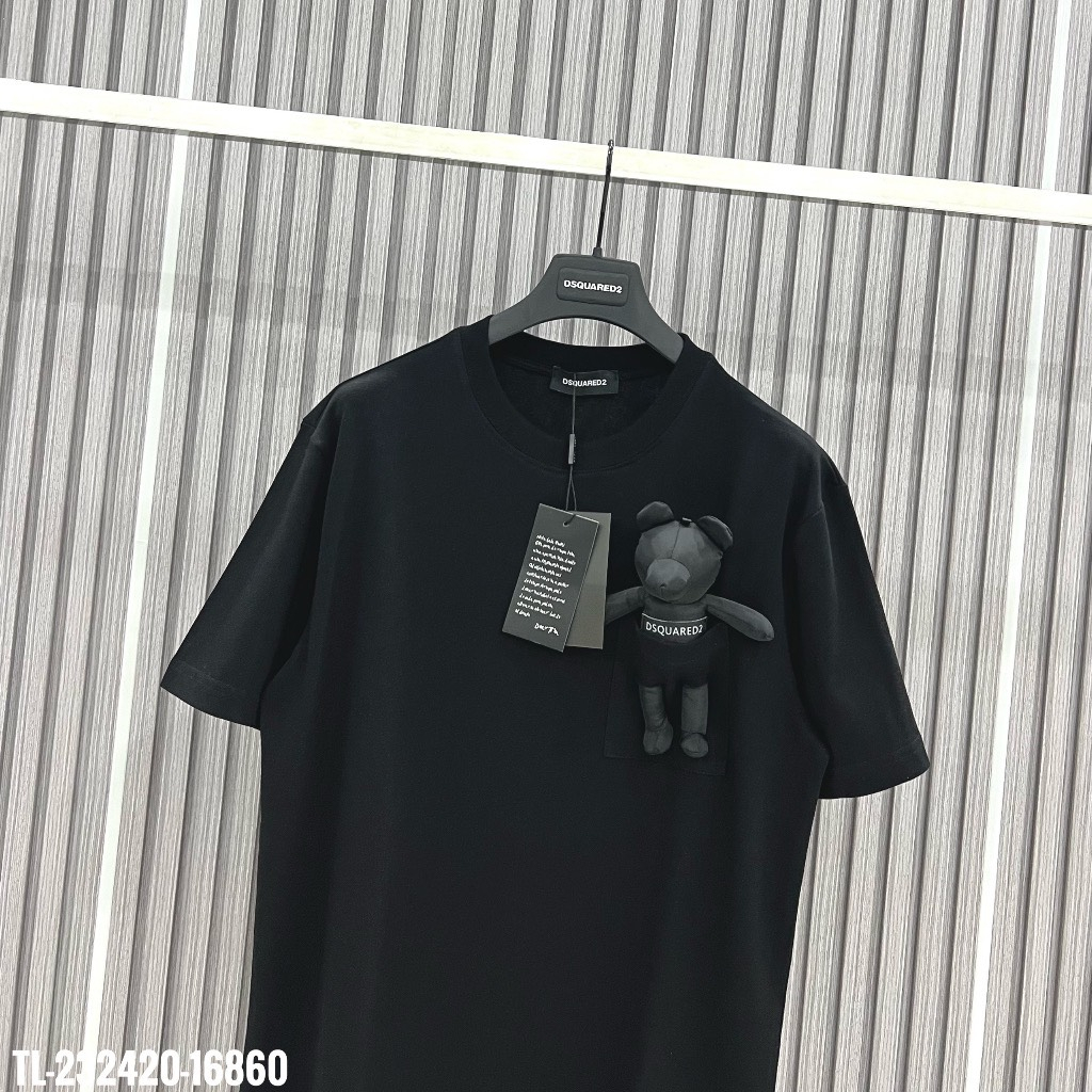 Áo Thun Nam Nữ Túi Ngực Kẹp Gấu Bông Unisex Chất Vải Cotton 100% | BigBuy360 - bigbuy360.vn