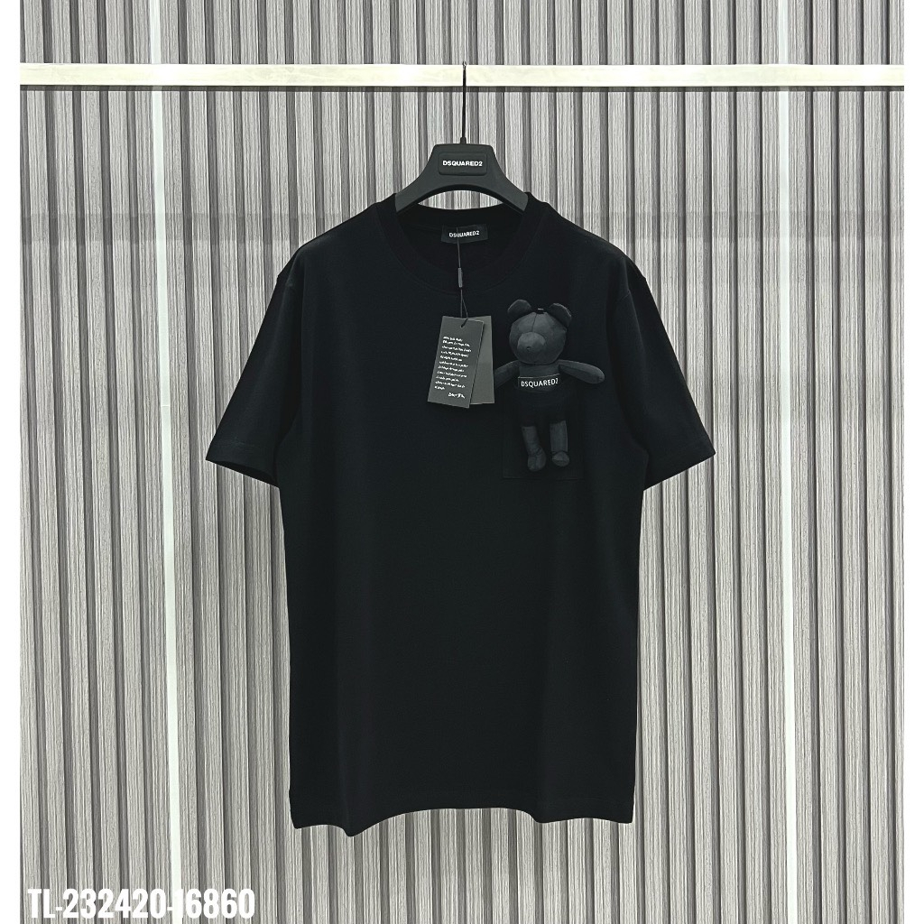 Áo Thun Nam Nữ Túi Ngực Kẹp Gấu Bông Unisex Chất Vải Cotton 100% | BigBuy360 - bigbuy360.vn