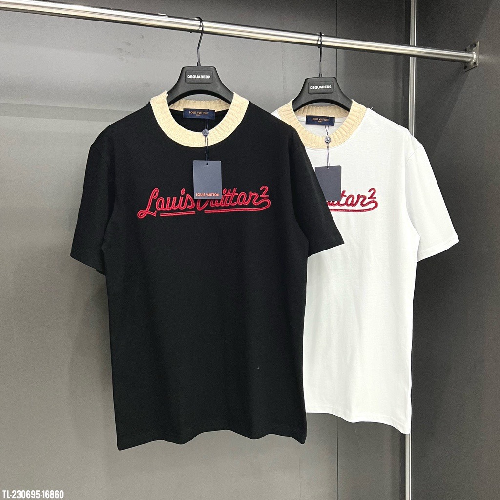 Áo Thun Louis Vuitton Phối Cổ Be Thấm Hút Mồ Hôi